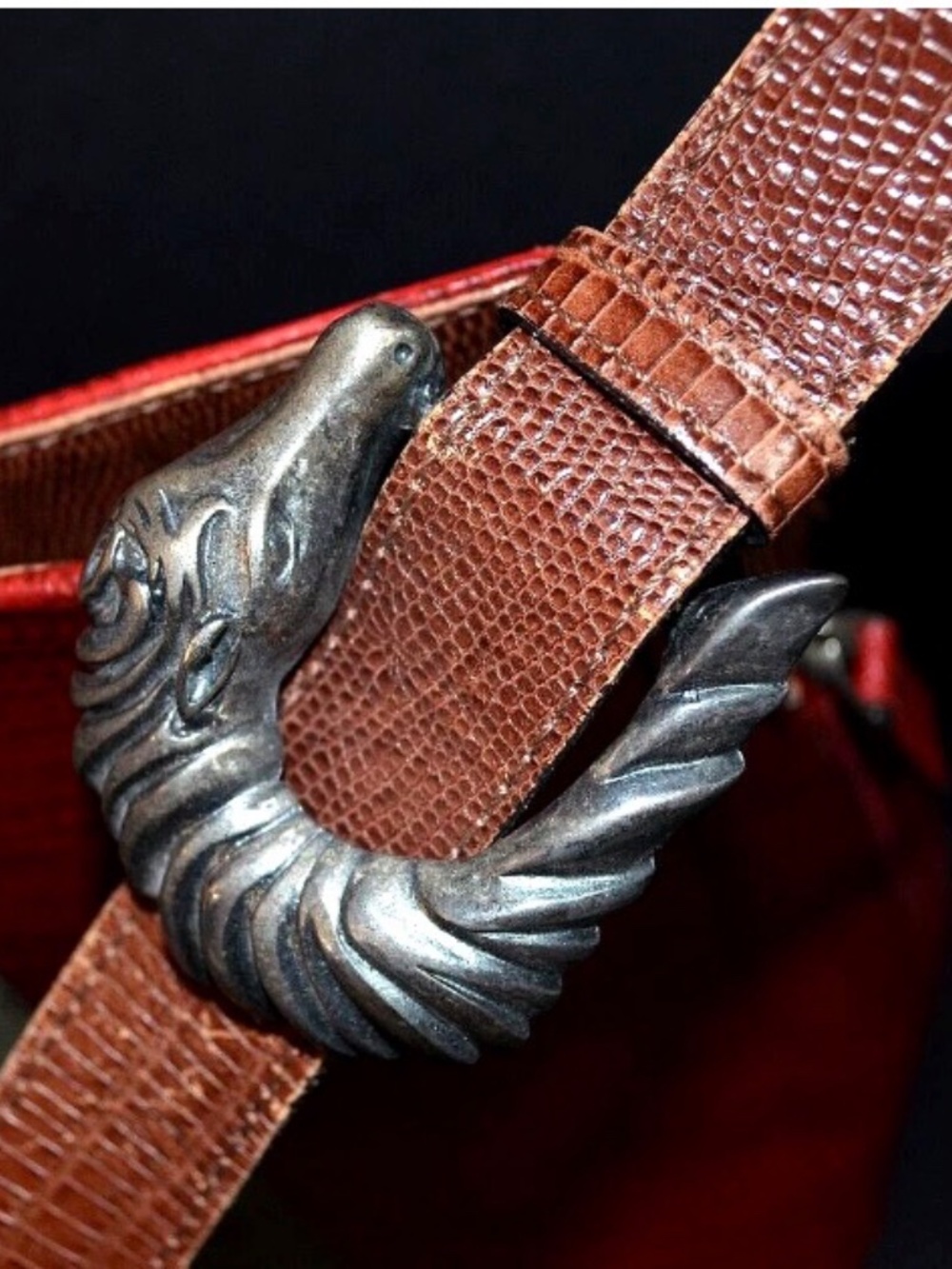 Sharif Studio Lizard Embossed from Spain w/Metal Horse Buckle - Picture 5 of 7